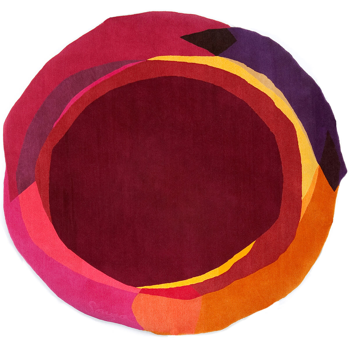 Round Rug Deep Sunset Sonya Winner Contemporary Rugs