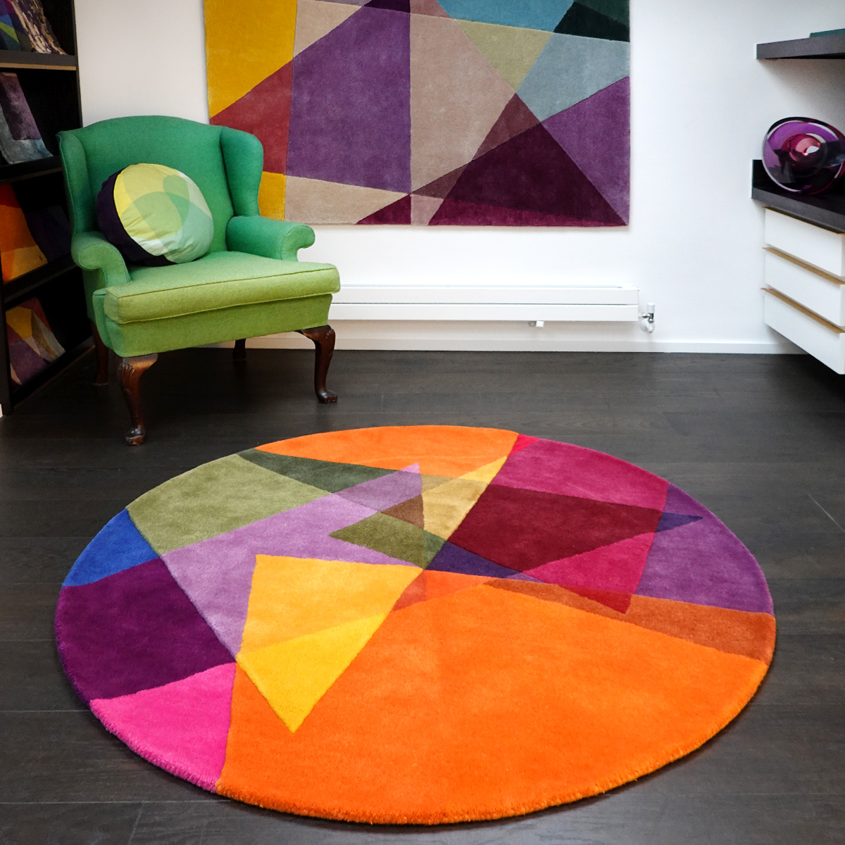 Vortex Circular Rug Sonya Winner Vibrant Contemporary Rugs